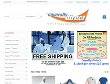 Tablet Screenshot of coverallsdirect.net